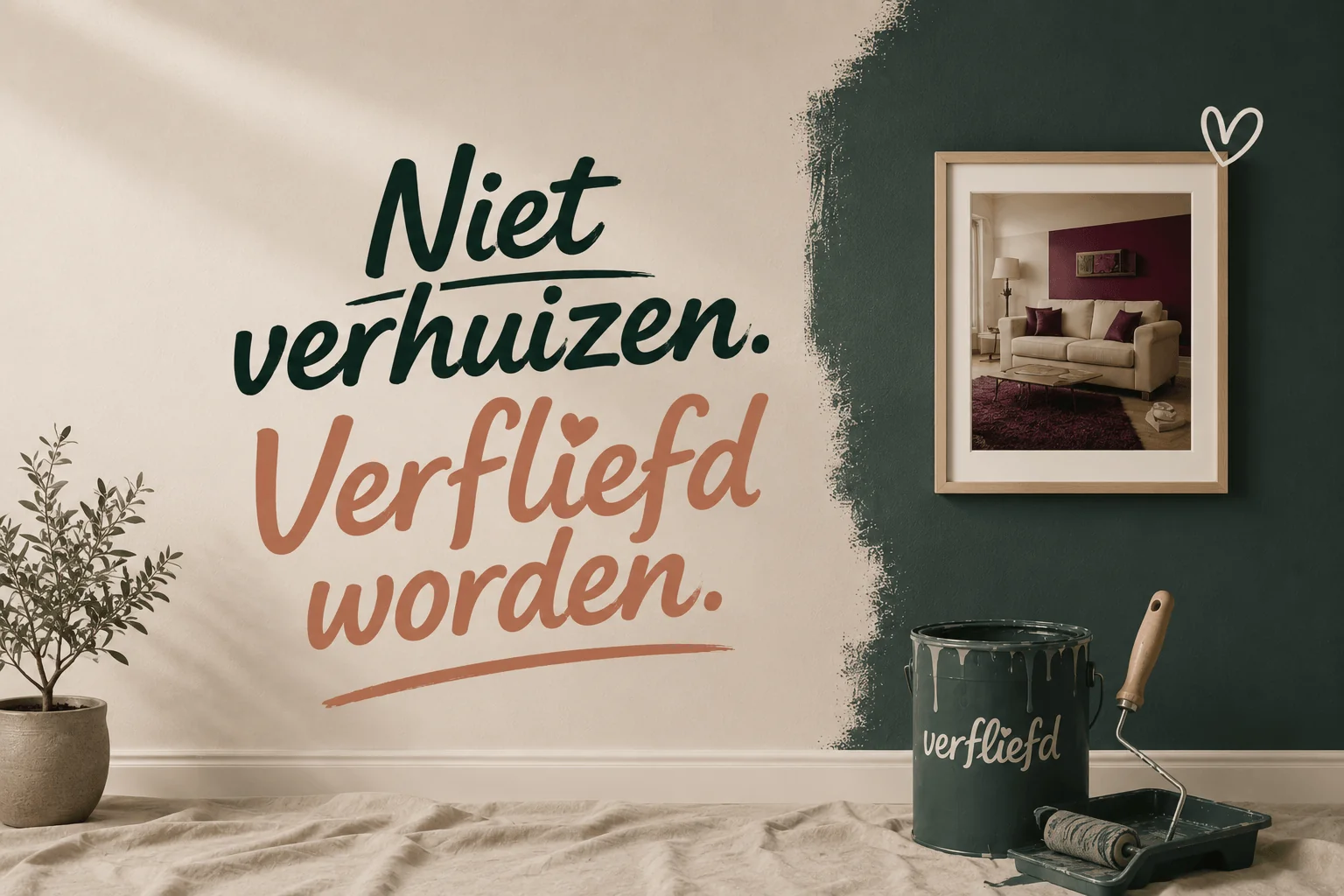 Niet verhuizen. Verfliefd worden.